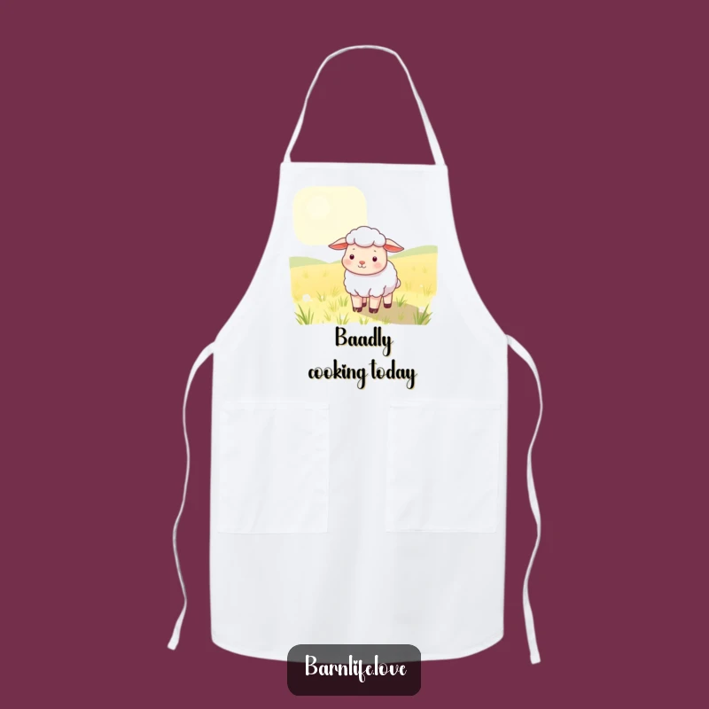 Funny Sheep Apron: Cute Farm Animal Kitchen Wear for Humorous Bakers