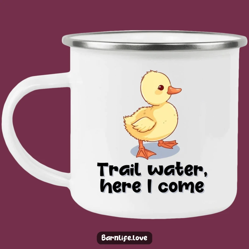 Funny Duckling Camping Mug: Rustic Farm Animal Cup for Humorous Adventures