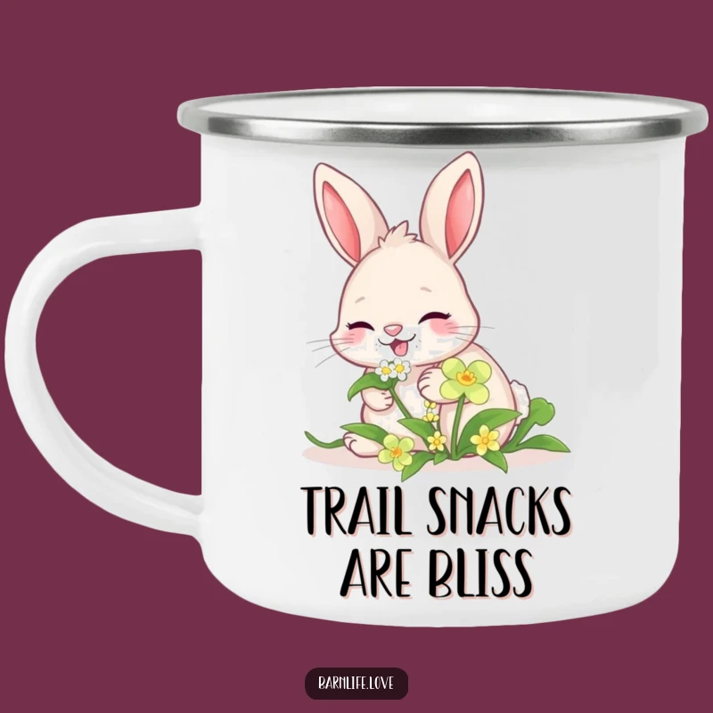 Funny Giggling Bunny Camping Mug: Sip and Smile in the Outdoors