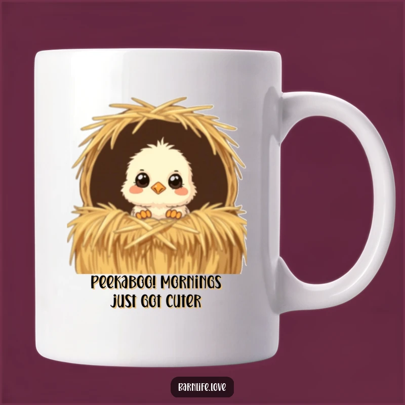 Funny Chick Peek Mug: Adorable Farm Animal Chick Gift for Bird Lovers
