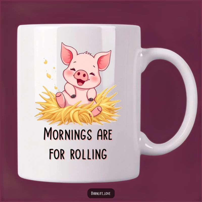 Funny Piglet Mug: Joyful Farm Animal Piggy Gift for Happy People