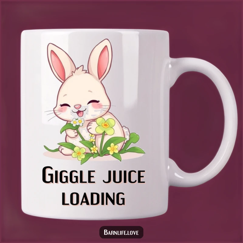 Funny Giggling Bunny Mug: Adorable Rabbit Lover's Hilarious Gift