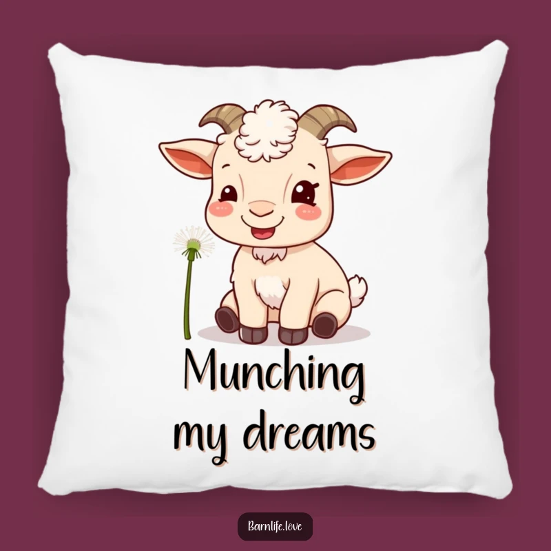 Funny Goat Munching Pillow: Cozy Comfort with Farmyard Charm