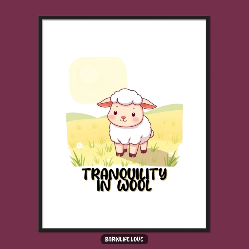 Funny Sheep Digital Art: Printable Farm Animal Decor for Humorous Spaces