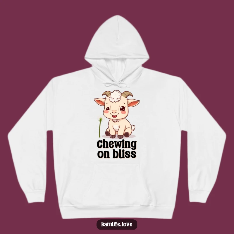 Funny Goat Munching Hoodie: Cozy Farmyard Humor for Everyday