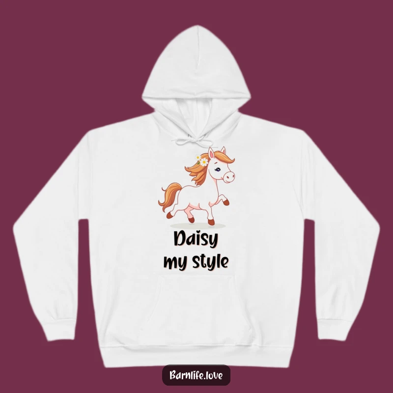 Funny Horse Trotting Hoodie: Cozy Equestrian Humor for Chilly Days