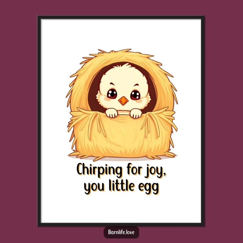 Free Printable Chick Wall Art: Funny Fluffy Farm Animal Downloadable Decor