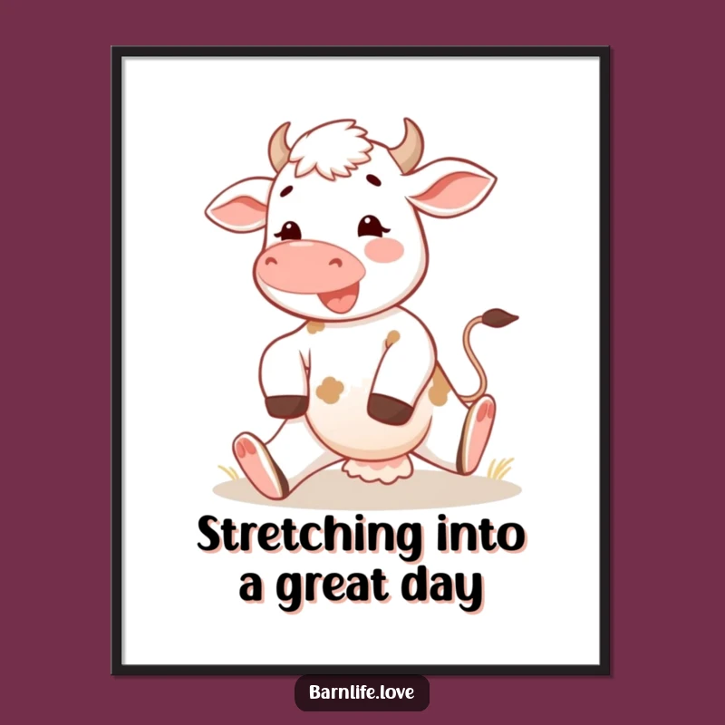 Free Printable Calf Wall Art: Funny Farm Animal Downloadable Decor