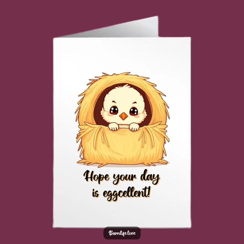 Free Printable Chick Birthday Card: Funny Fluffy Farm Animal Downloadable Greeting