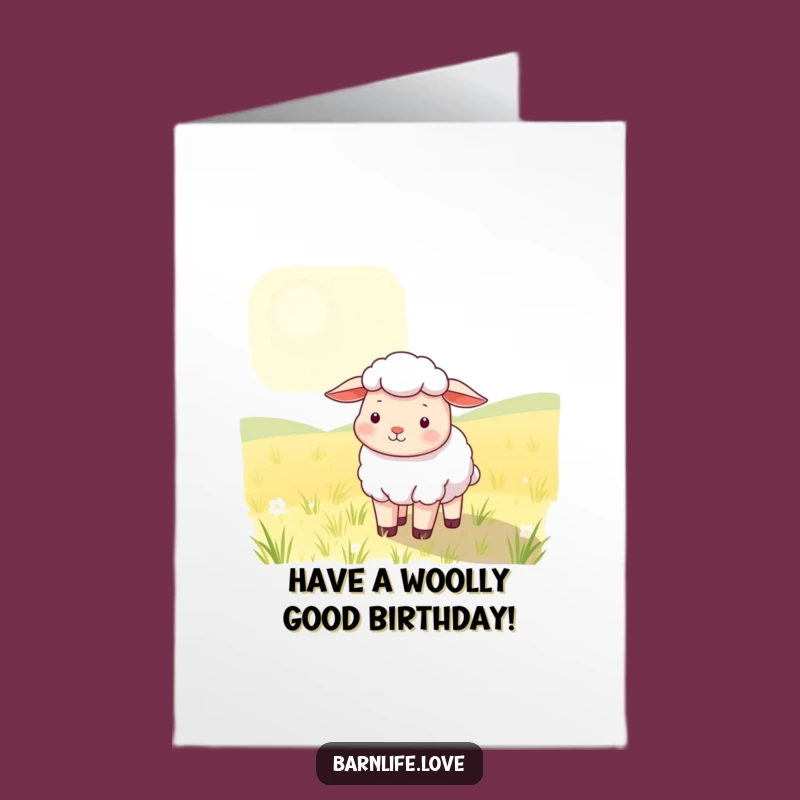 Free Printable Sheep Birthday Card - Cozy Woolly Friend Funny Downloadable Gift