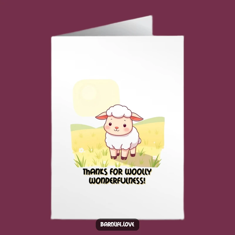 Free Printable Sheep Thank You Card - Cozy Friend Funny Downloadable Gift