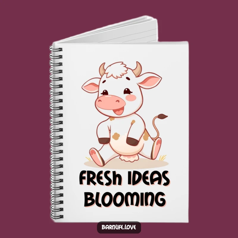 Funny Calf Notebook: Cheerful Morning Farm Journal, Sunny Stretch Diary