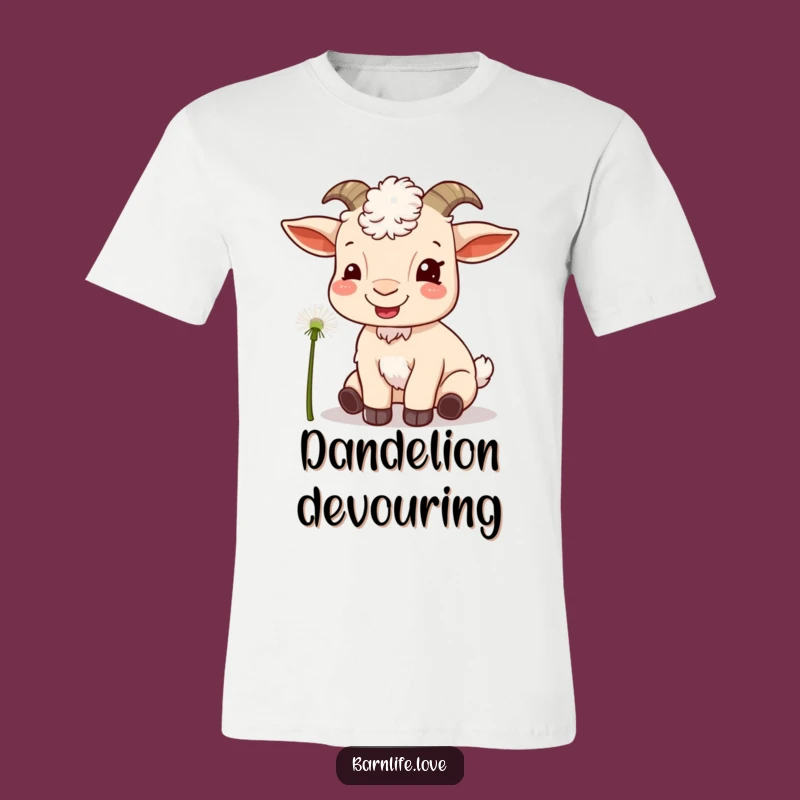 Funny Goat Munching T-Shirt: Hilarious Farm Animal Design