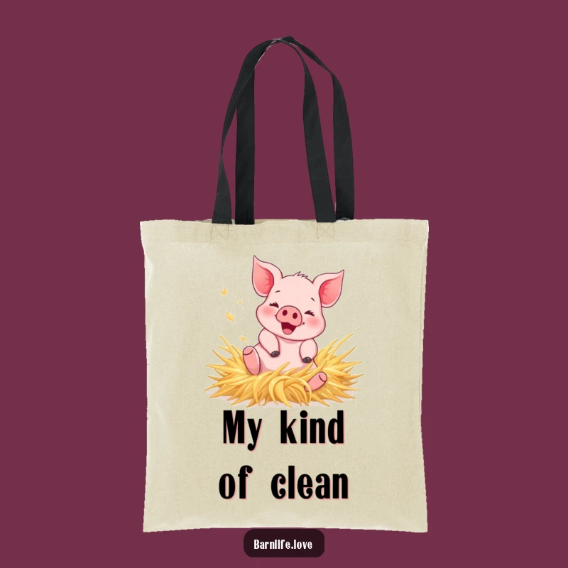 Funny Piglet Tote Bag: Durable Farm Animal Bag for Humorous Errands